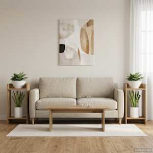 Stojalo za rastline s polico 2 pcs Obrtni Hrast 30 x 30 x 60 cm