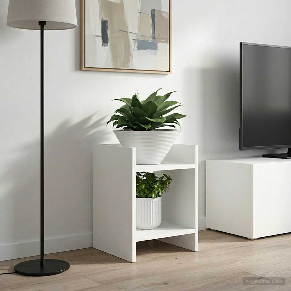 vidaXL Suport pentru plante 2 pcs Alb 30 x 30 x 40 cm Lemn prelucrat