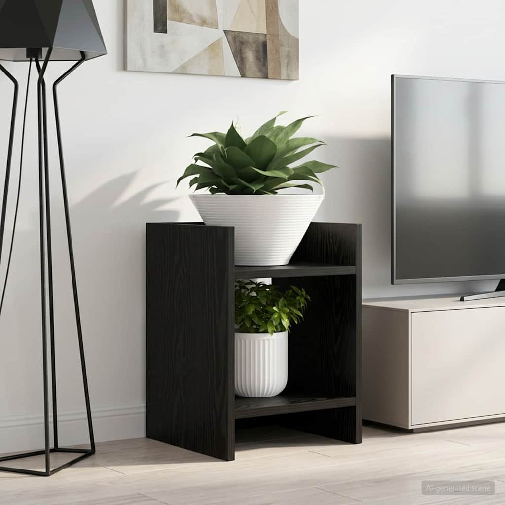 vidaXL Planteholder 2 stk. Svart eik 30 x 30 x 40 cm Konstruert tre