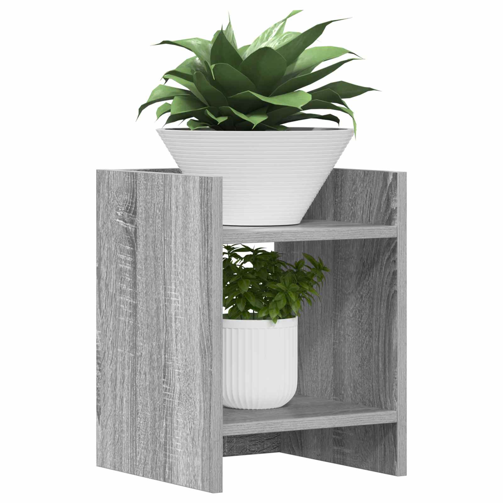 Plantenstandaard met plank Grijze Sonoma 30 x 30 x 40 cm image 3