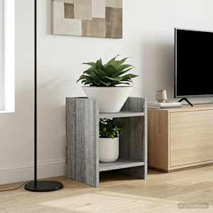 Stojalo za rastline s polico 2 pcs Siva Sonoma 30 x 30 x 40 cm