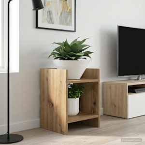 Stojalo za rastline s polico 2 pcs Obrtni Hrast 30 x 30 x 40 cm