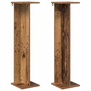 Stojan na rostliny 2 pcs Staré dřevo 25 x 25,5 x 100,5 cm - obrázek 2