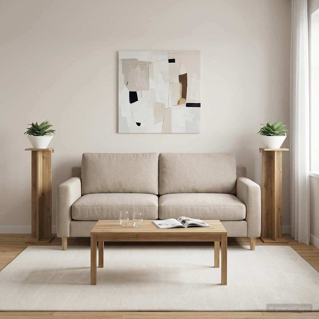Stojalo za rastline 2 pcs Obrtni Hrast 25 x 25,5 x 100,5 cm