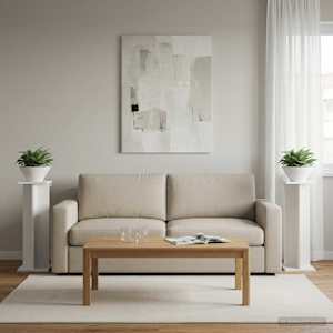 Stojalo za rastline 2 pcs Bela 25 x 25,5 x 80,5 cm