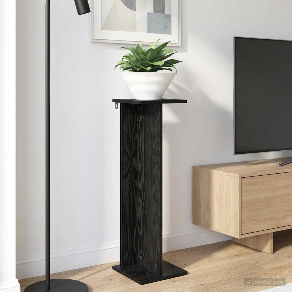 Plantenstandaard 2 pcs Zwarte Eik 25 x 25,5 x 80,5 cm image 1