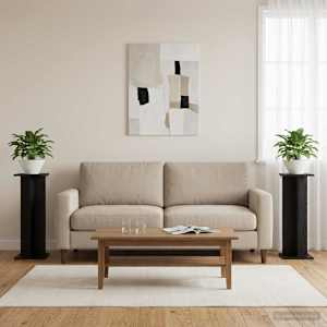 Stojalo za rastline 2 pcs Črni Hrast 25 x 25,5 x 80,5 cm