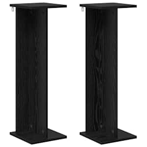 Stojan na rostliny 2 pcs Černý Dub 25 x 25,5 x 80,5 cm - obrázek 2