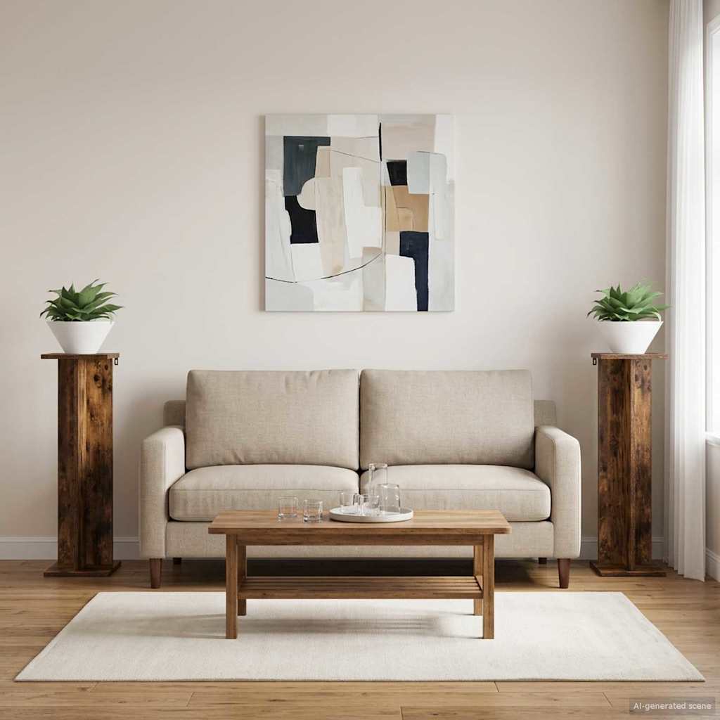 Stojan na rostliny 2 pcs Uzený Dub 25 x 25,5 x 80,5 cm - obrázek 4