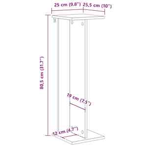 Stojan na rostliny 2 pcs Uzený Dub 25 x 25,5 x 80,5 cm - obrázek 10