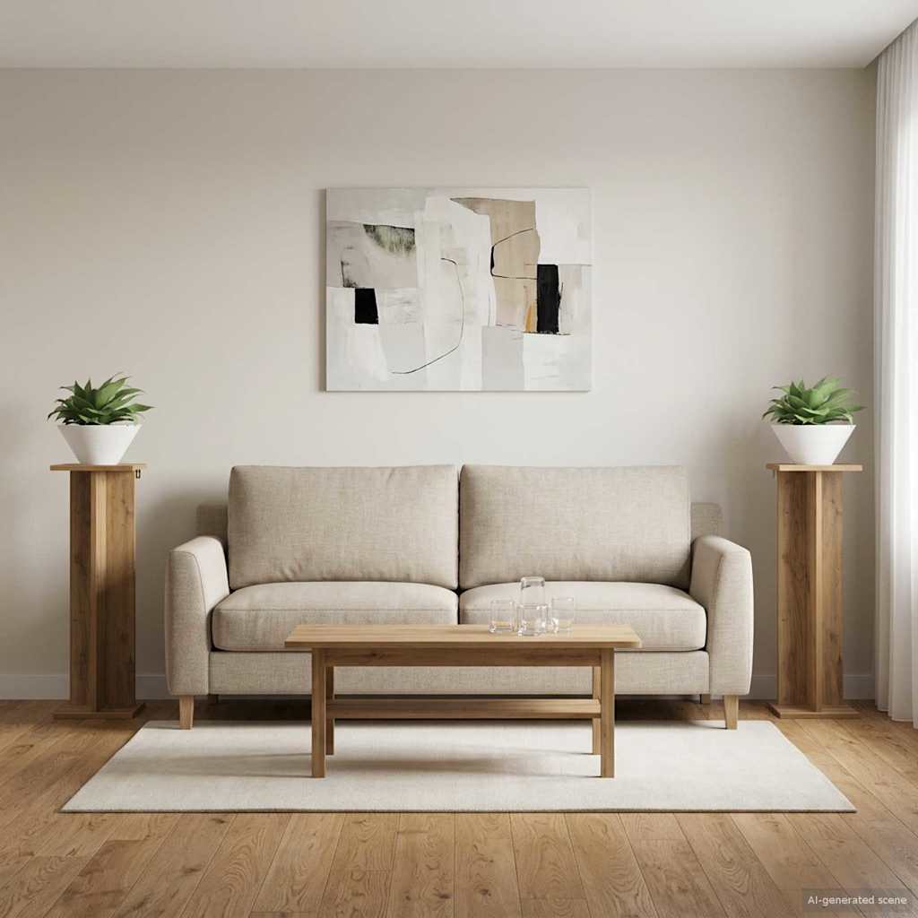 Stojan na rostliny 2 pcs Řemeslný Dub 25 x 25,5 x 80,5 cm - obrázek 4