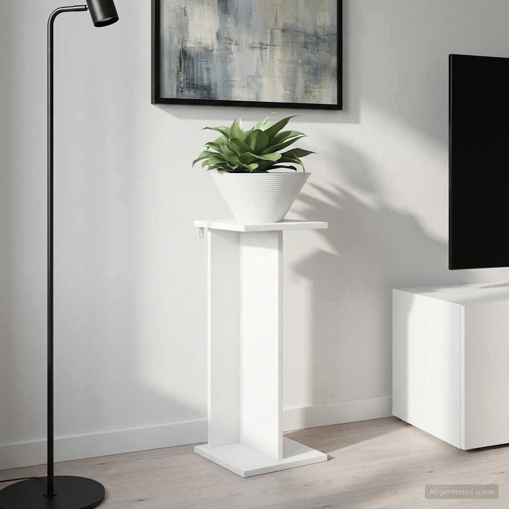 vidaXL Suport pentru plante Alb 25 x 25,5 x 60,5 cm Lemn prelucrat