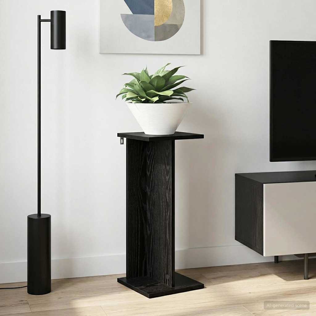 Planteholder Sort Eg 25 x 25,5 x 60,5 cm Konstrueret træ