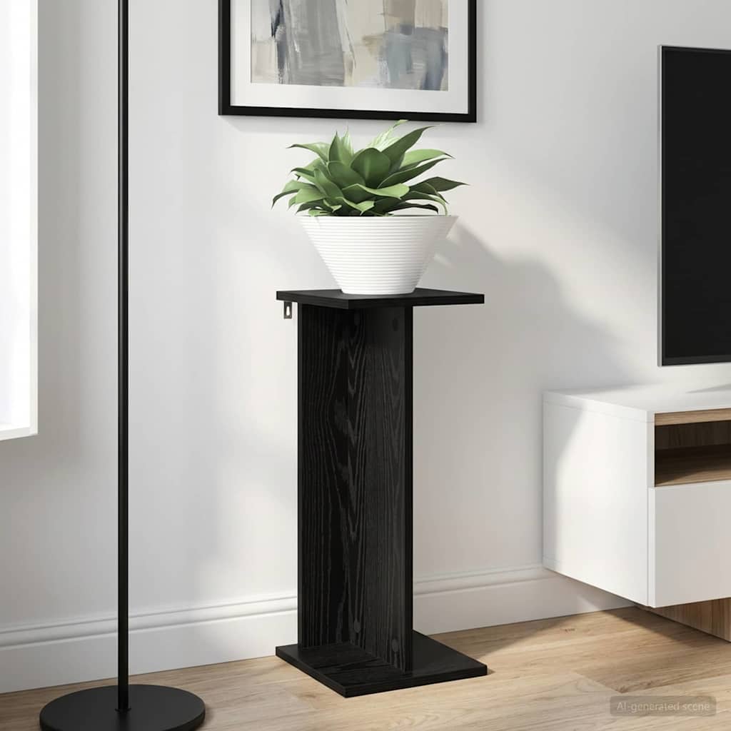 Plantenstandaard 2 pcs Zwarte Eik 25 x 25,5 x 60,5 cm image 1