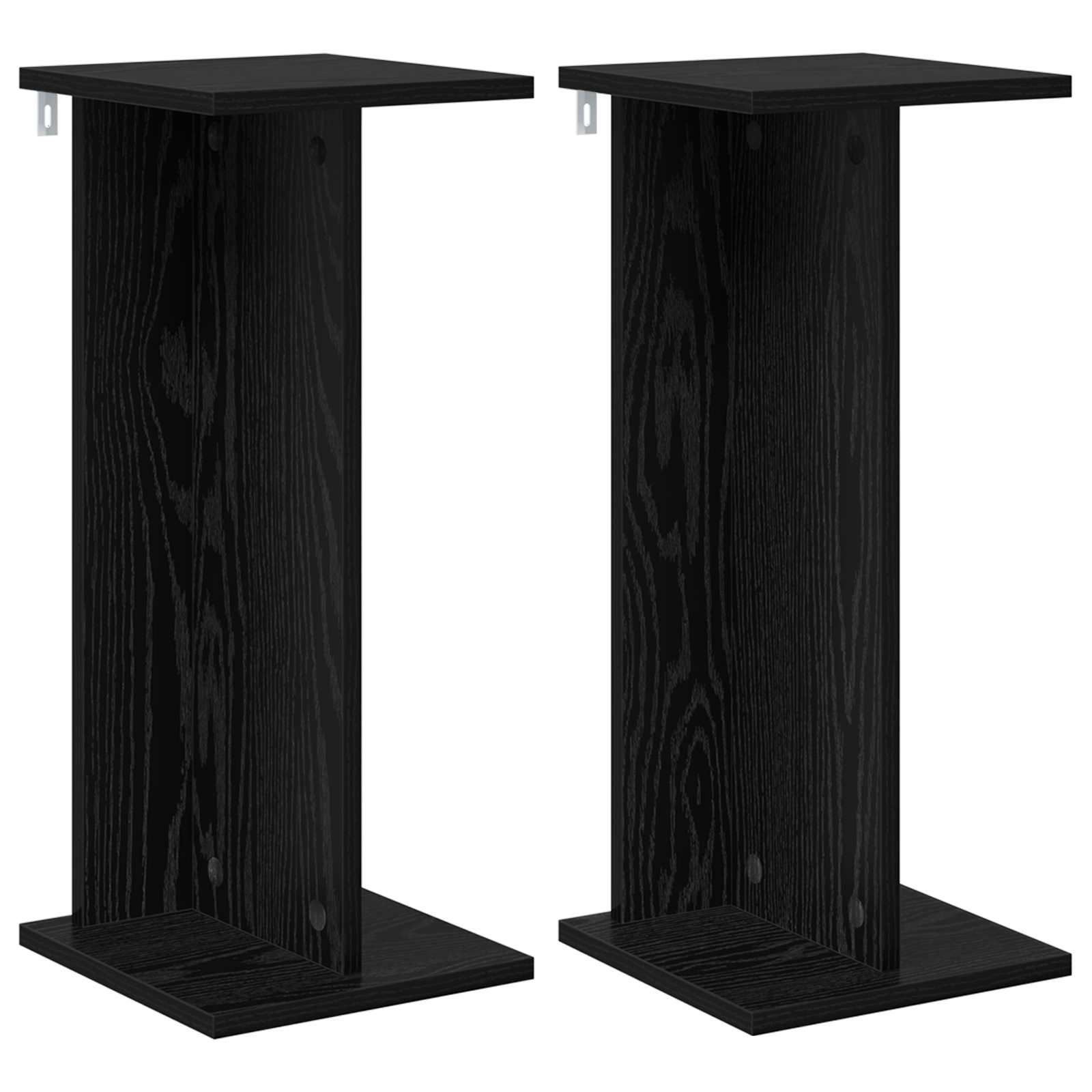 Plantenstandaard 2 pcs Zwarte Eik 25 x 25,5 x 60,5 cm image 2