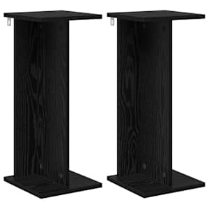 Stojan na rostliny 2 pcs Černý Dub 25 x 25,5 x 60,5 cm - obrázek 2