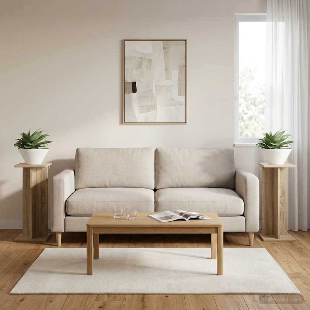 Stojan na rostliny 2 pcs Sonoma dub 25 x 25,5 x 60,5 cm