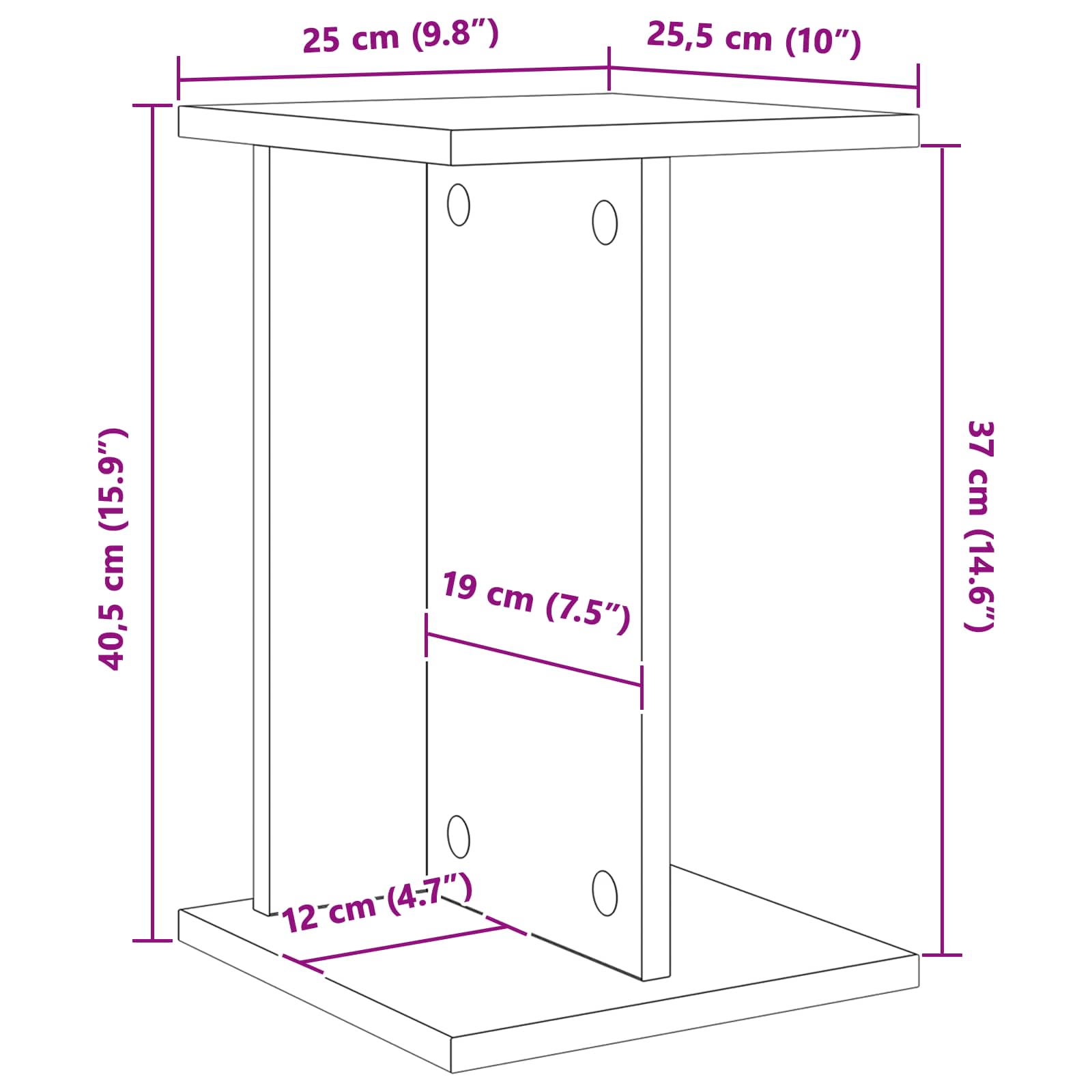 Plantenstandaard 2 pcs Wit 25 x 25,5 x 40,5 cm image 9