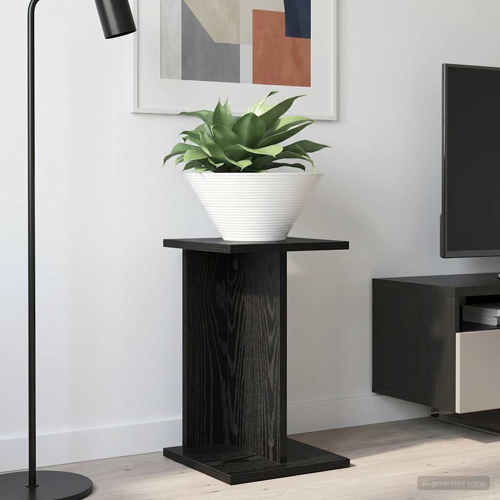 Planteholder Sort Eg 25 x 25,5 x 40,5 cm Konstrueret træ