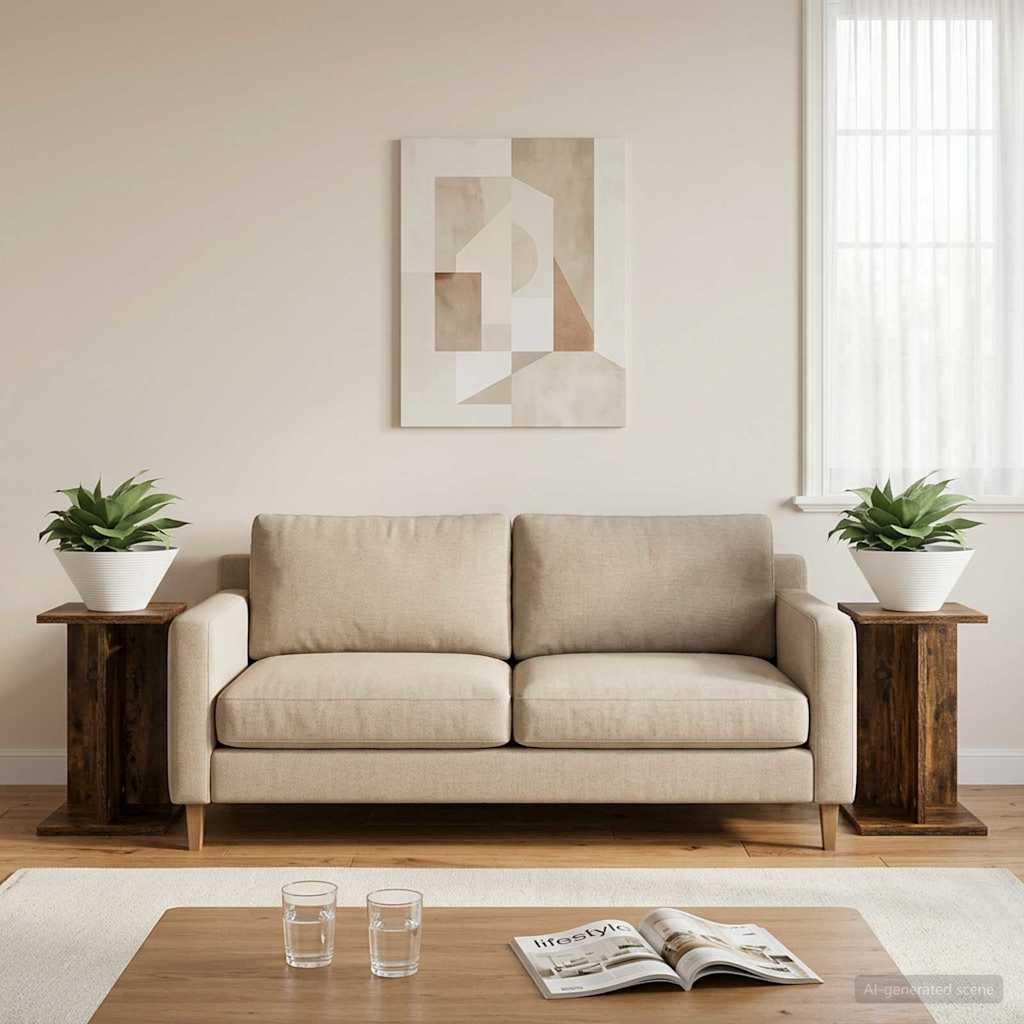 Stojan na rostliny 2 pcs Uzený Dub 25 x 25,5 x 40,5 cm - obrázek 4
