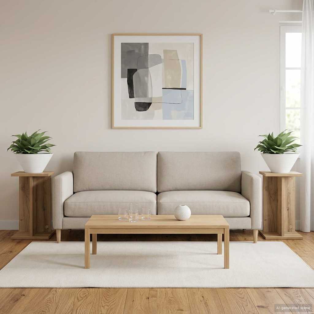 Stojan na rostliny 2 pcs Řemeslný Dub 25 x 25,5 x 40,5 cm - obrázek 4