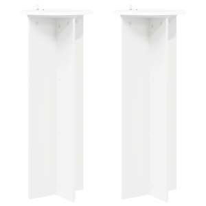 vidaXL Taimede alus 2 tk Valge &Oslash;40 x 100 cm Tehispuit