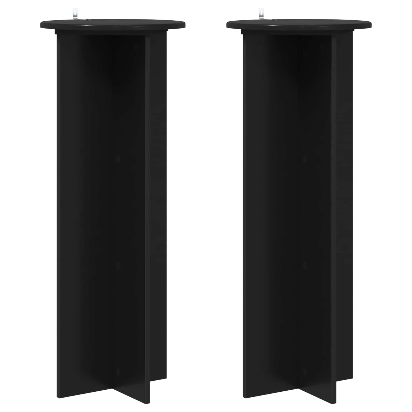 Plantenstandaard 2 pcs Zwart Ø40 x 100 cm Bewerkt hout image 1