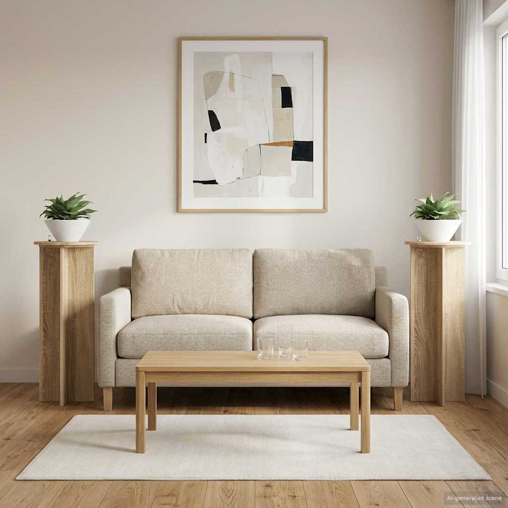 Stojan na rostliny 2 pcs Dub sonoma Ø40 x 100 cm