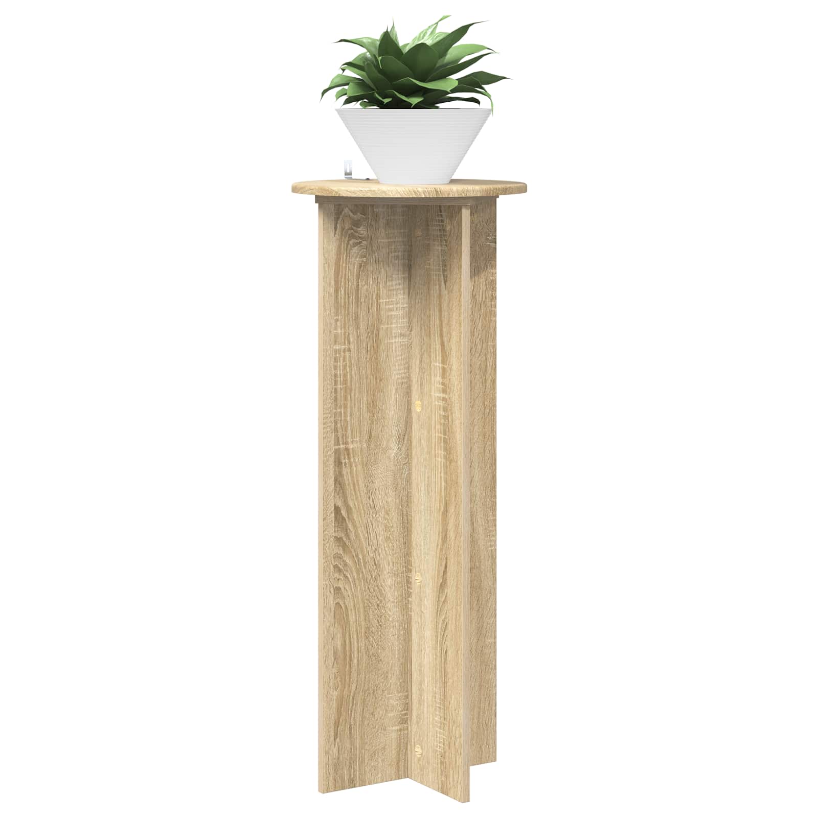 Plantenstandaard 2 pcs Sonoma Eiken Ø40 x 100 cm Bewerkt hout image 2
