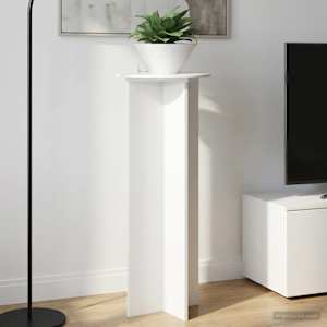 Stojalo za rastline 2 pcs Bela visok sijaj Ø40 x 100 cm