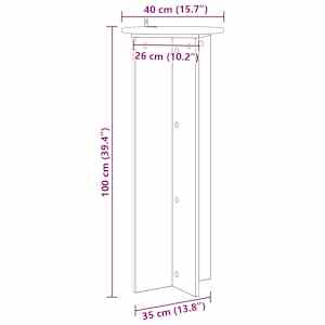 Stojan na rostliny 2 pcs Kouřový dub Ø40 x 100 cm - obrázek 10