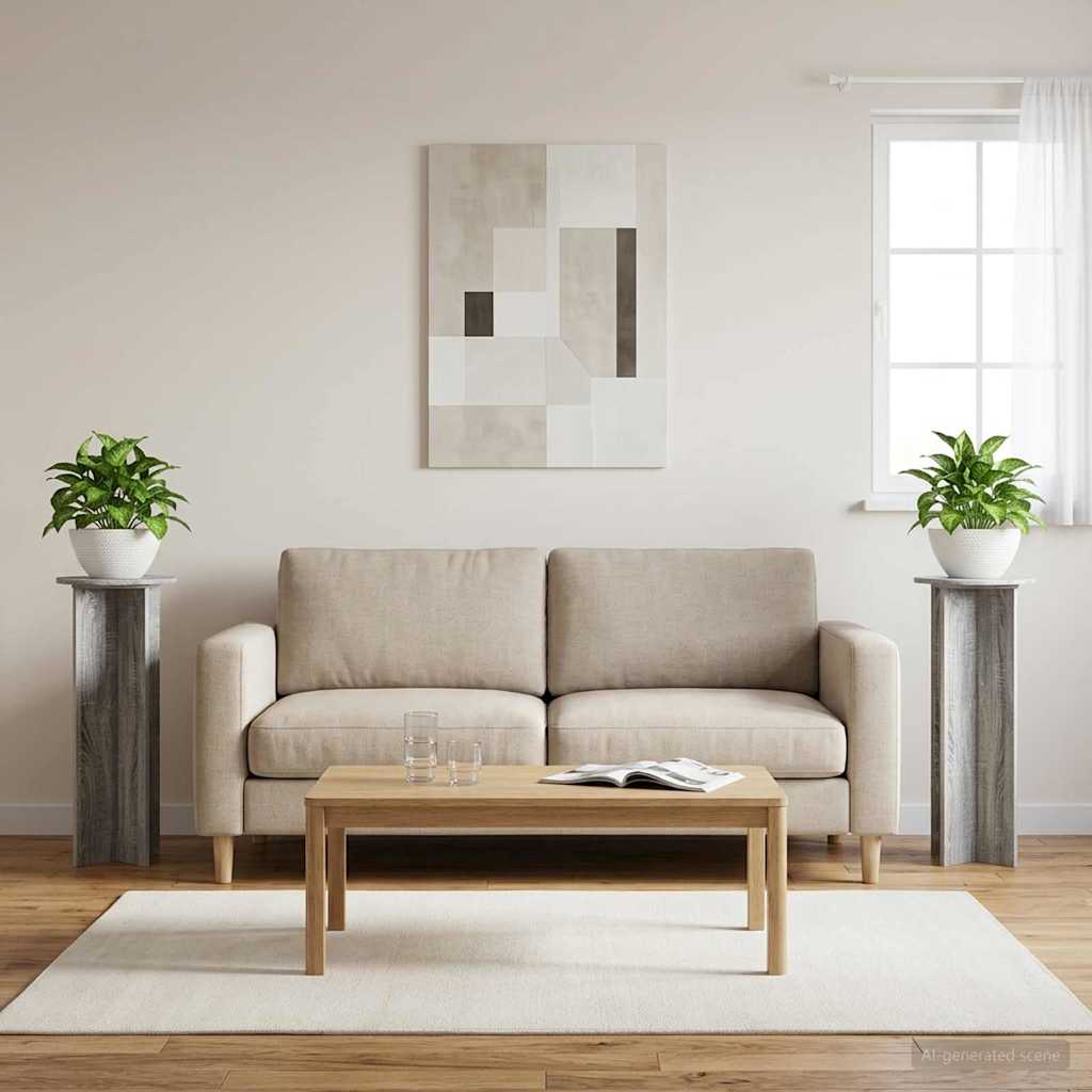 Stojan na rostliny 2 pcs Šedá sonoma Ø40 x 100 cm