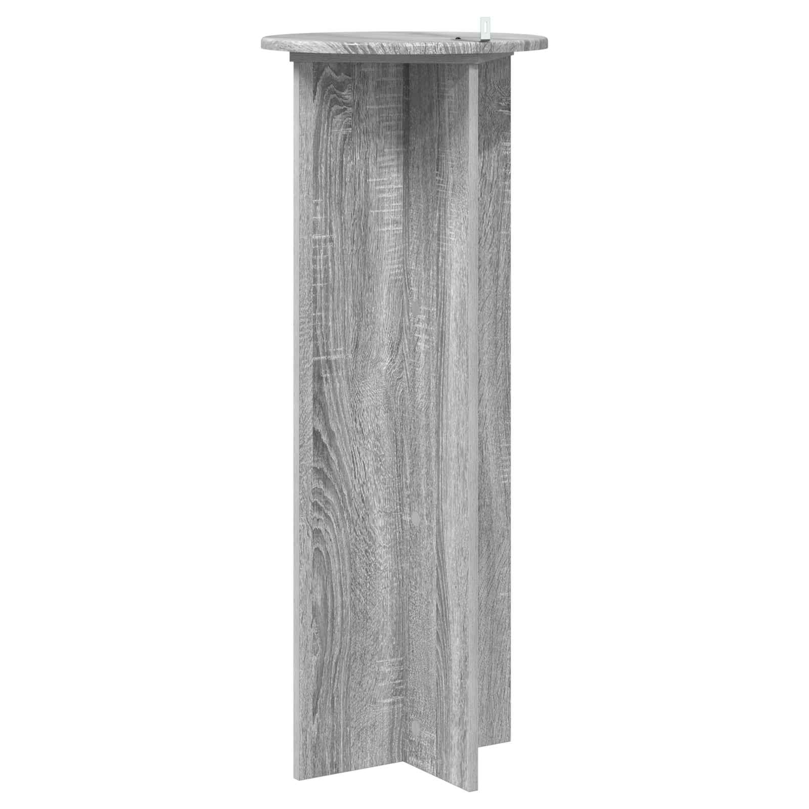 Plantenstandaard 2 pcs Grijs sonoma Ø40 x 100 cm Bewerkt hout image 7