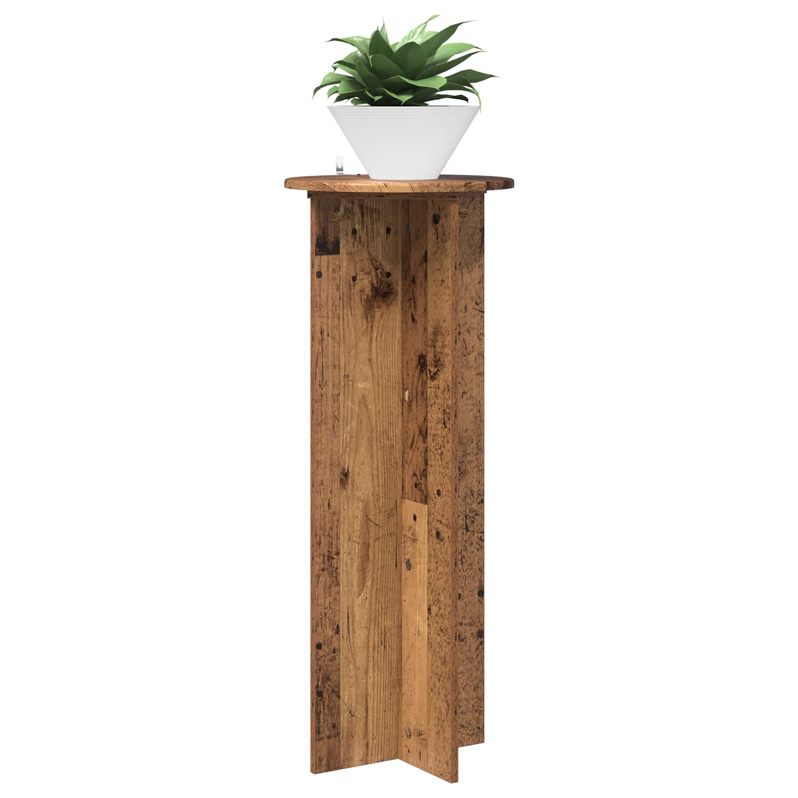 Plantenstandaard 2 pcs Oud hout Ø40 x 100 cm Bewerkt hout image 3