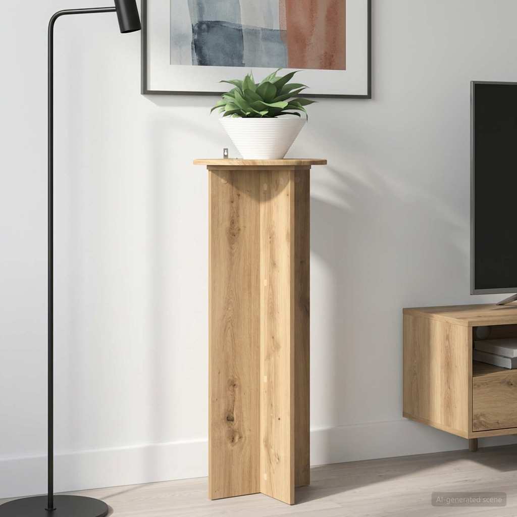 vidaXL Suport pentru plante 2 pcs Stejar Artizanal Ø40 x 100 cm