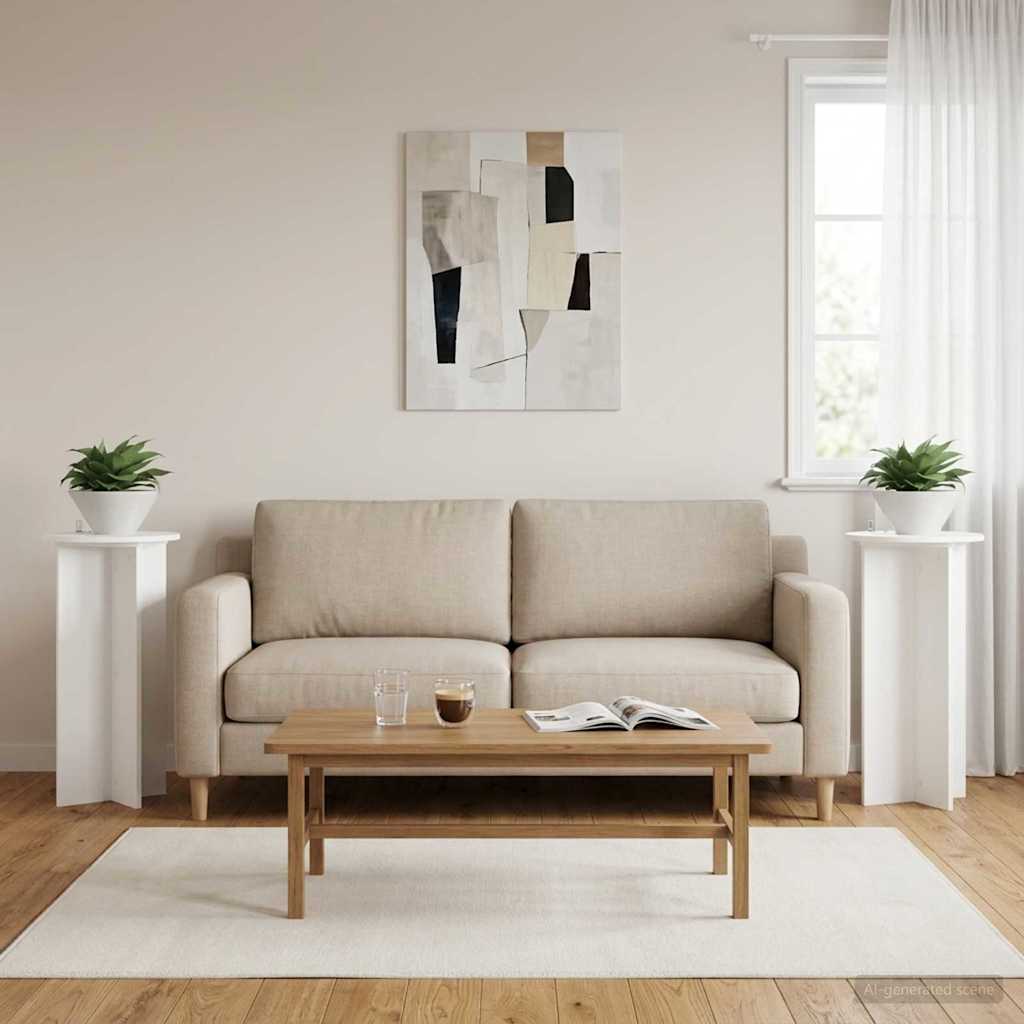 Stojan na rostliny 2 pcs Bílá Ø40 x 80 cm Kompozitní dřevo - obrázek 4