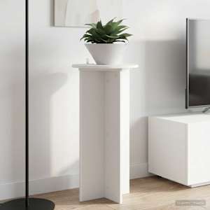 Stojalo za rastline 2 pcs Bela Ø40 x 80 cm Inženirski les