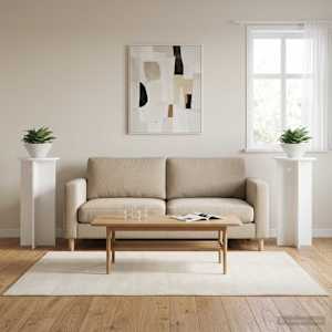 Stojalo za rastline 2 pcs Bela Ø40 x 80 cm Inženirski les