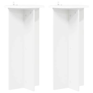 Stojan na rostliny 2 pcs Bílá Ø40 x 80 cm Kompozitní dřevo - obrázek 2