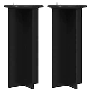 vidaXL Taimede alus 2 tk Must 40 x 40 x 80 cm Tehispuit