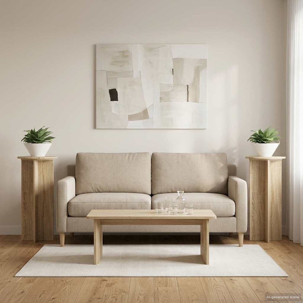 Stojan na rostliny 2 pcs Dub sonoma 40 x 40 x 80 cm - obrázek 4