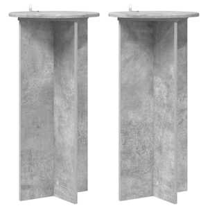 Stojalo za rastline 2 pcs Betonsko siva 40 x 40 x 80 cm