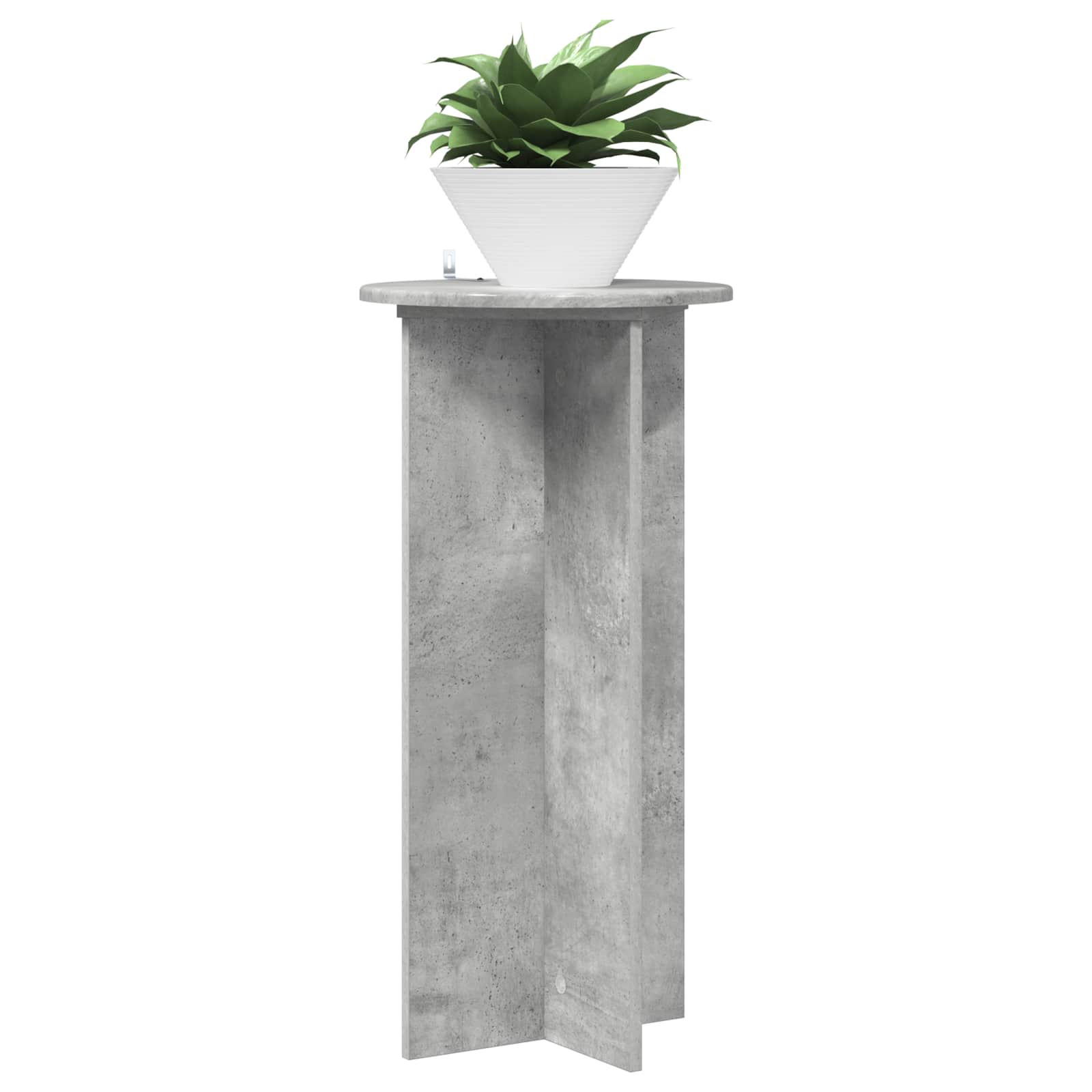 Plantenstandaard 2 pcs Betongrijs 40 x 40 x 80 cm Bewerkt hout image 2