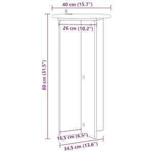 Stojan na rostliny 2 pcs Betonově šedá 40 x 40 x 80 cm - obrázek 10