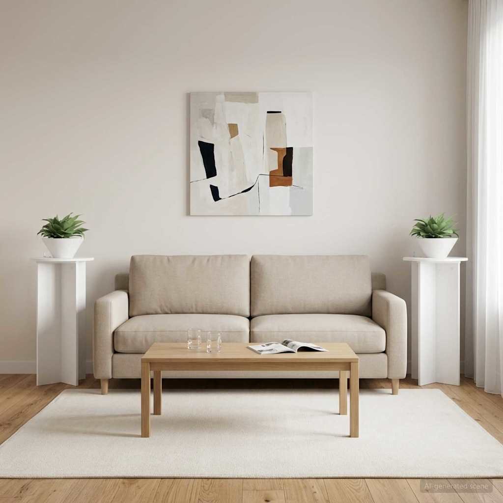 Stojan na rostliny 2 pcs Bílá s vysokým leskem 40 x 40 x 80 cm - obrázek 4