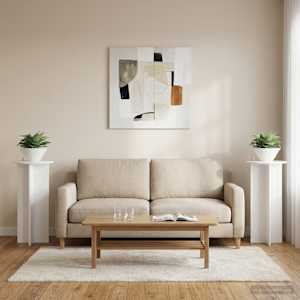 Stojan na rostliny 2 pcs Bílá s vysokým leskem 40 x 40 x 80 cm - obrázek 4