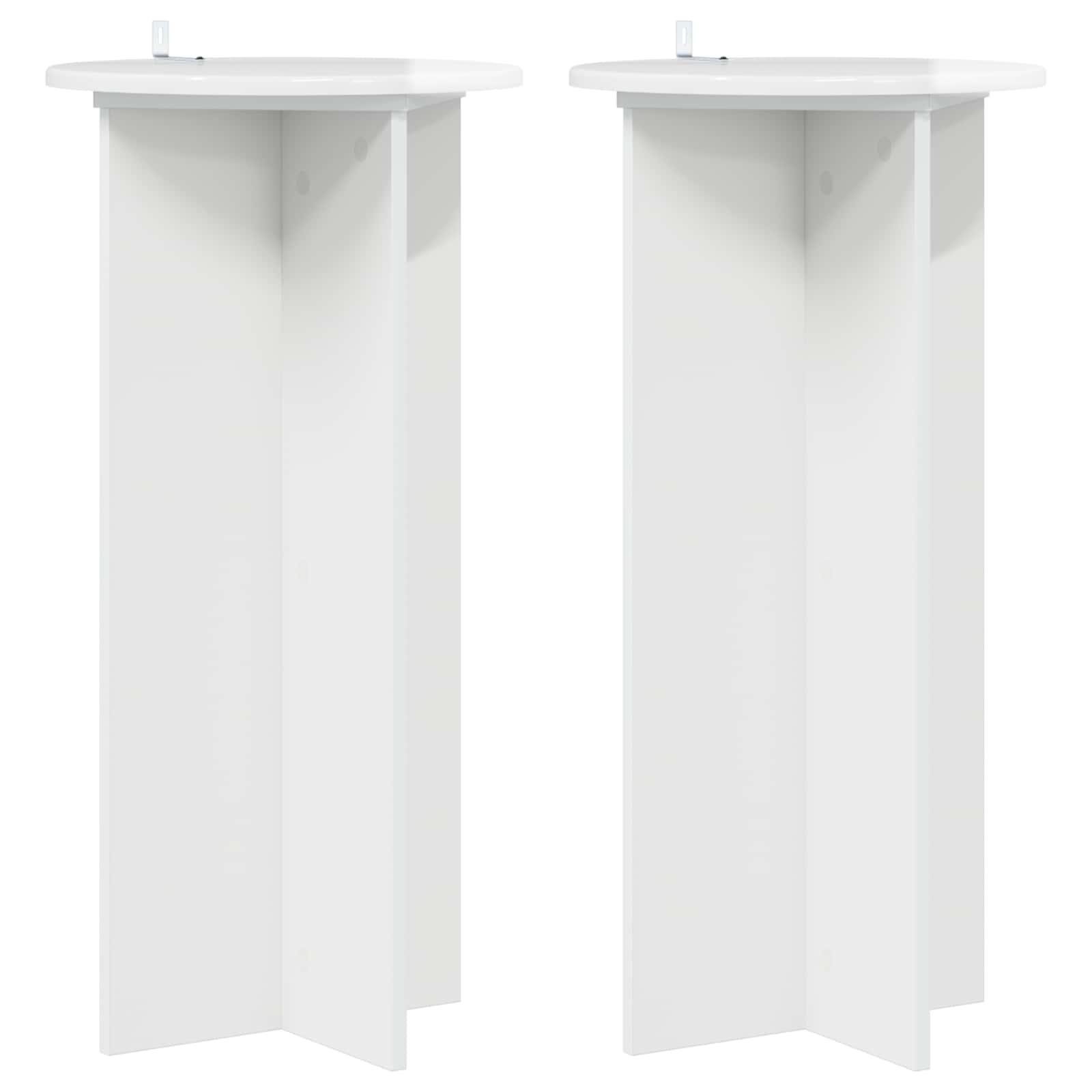 Plantenstandaard 2 pcs Hoogglans Wit 40 x 40 x 80 cm image 1