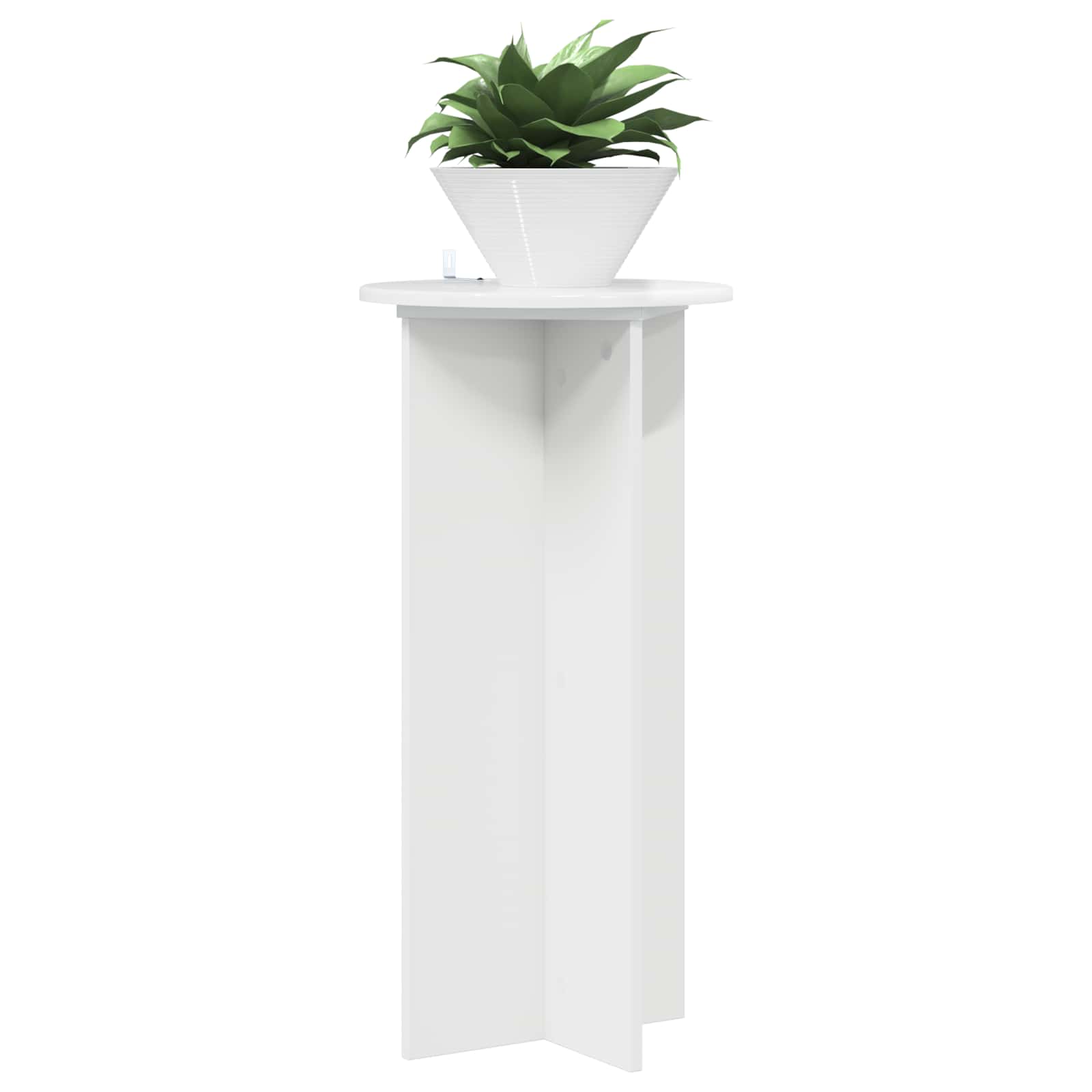 Plantenstandaard 2 pcs Hoogglans Wit 40 x 40 x 80 cm image 2