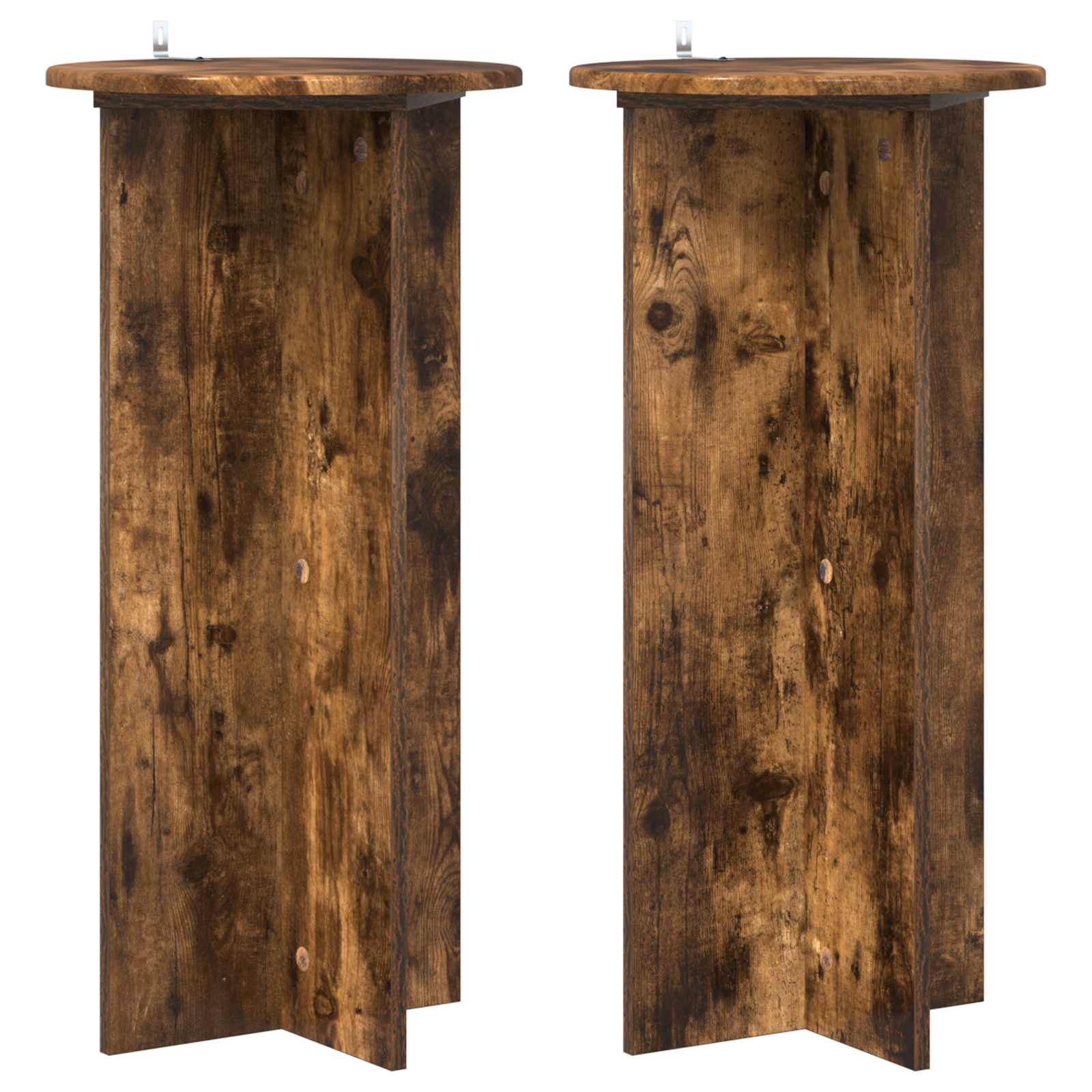 Plantenstandaard 2 pcs Gerookt eiken 40 x 40 x 80 cm image 1