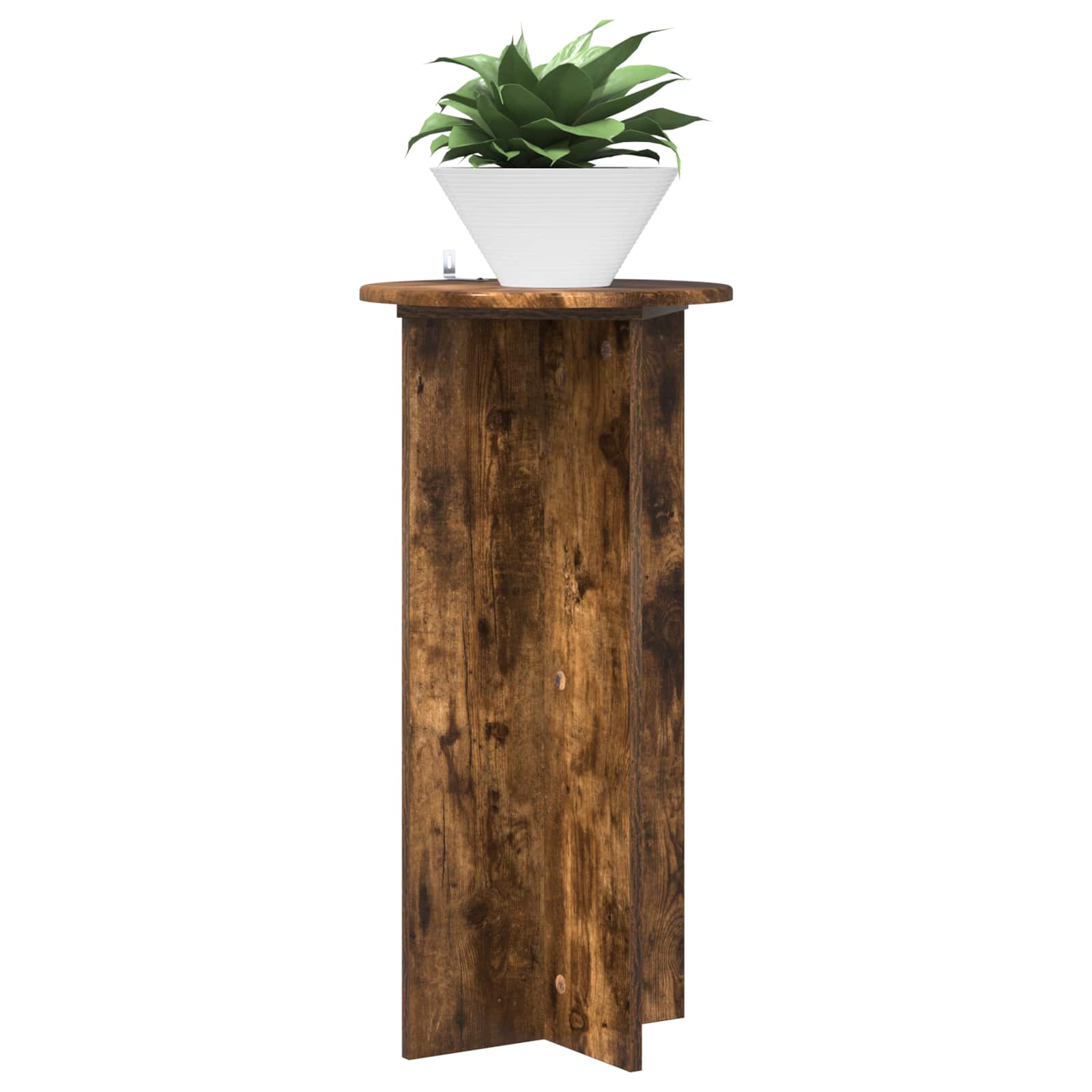 Plantenstandaard 2 pcs Gerookt eiken 40 x 40 x 80 cm image 2